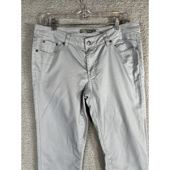 PRANA Jeans Pants Womens 12 / 31 Light Gray/blue KARA Denim Stretch Mid Rise - Picture 2 of 9